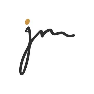 Initial letter mj logo or jm logo vector design template Stock Illustration