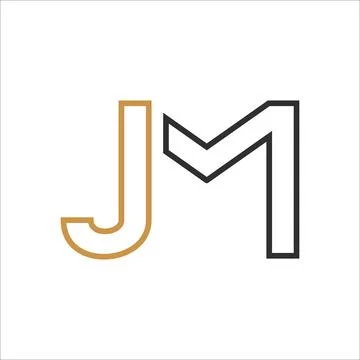 Initial letter mj logo or jm logo vector design template Stock Illustration