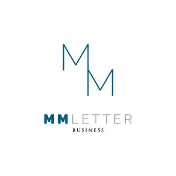 Initial Letter MM Icon Logo Design Template Stock Illustration