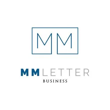 Initial Letter MM Icon Logo Design Template Stock Illustration