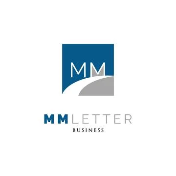 Initial Letter MM Icon Logo Design Template Stock Illustration