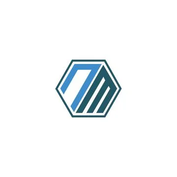 Initial letter MN logo or NM logo vector design template Stock Illustration