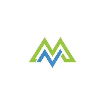 Initial letter MN logo or NM logo vector design template Stock Illustration