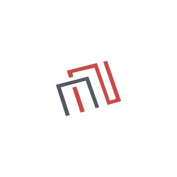 Initial letter MN logo or NM logo vector design template Illustrazione stock