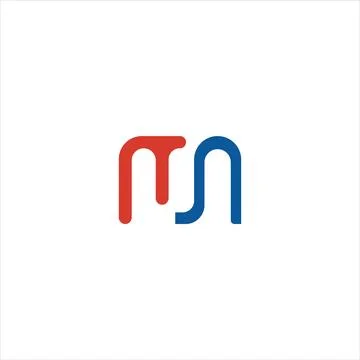 Initial letter MN logo or NM logo vector design template Stock Illustration