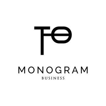 Initial Letter TO Monogram Logo Design Template Stock Illustration