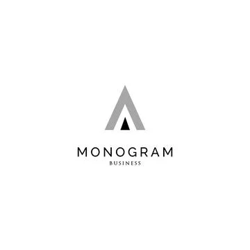 Initial letter A monogram logo design inspiration Stock Illustration