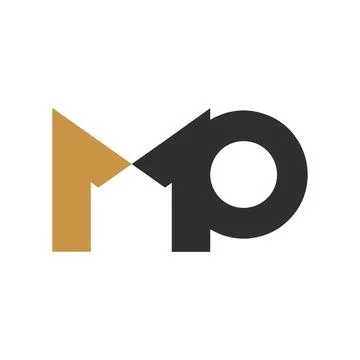 Initial letter MP logo or PM logo vector design template Stock Illustration