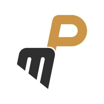 Initial letter MP logo or PM logo vector design template Stock Illustration