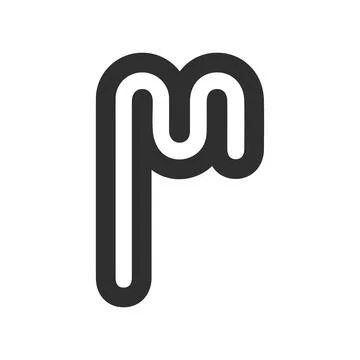 Initial letter MP logo or PM logo vector design template Stock Illustration