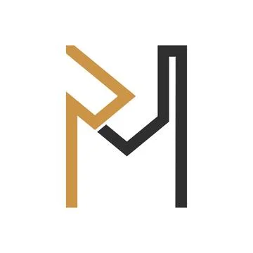 Initial letter MP logo or PM logo vector design template Stock-Illustration