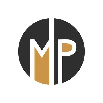 Initial letter MP logo or PM logo vector design template Stock Illustration