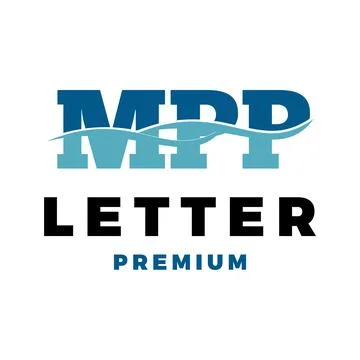 Initial Letter MPP Sea Wave Icon Vector Logo Template Illustration Design Stock Illustration