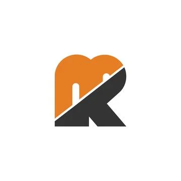 Initial letter MR logo or RM logo vector design template Illustrazione stock