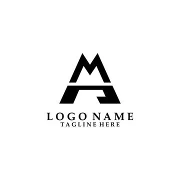 Initial letter MR or RM logo design vector Illustrazione stock