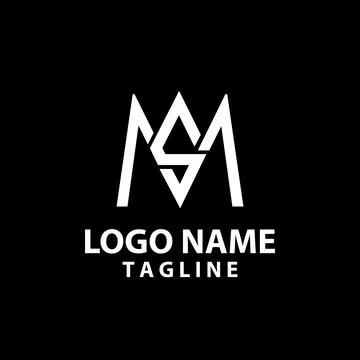 Initial letter MS logo design vector Stock Illustration