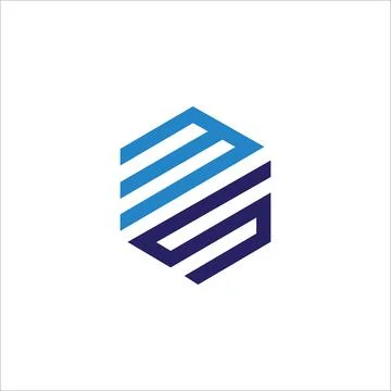 Initial letter MS logo or SM logo vector design template Stock Illustration
