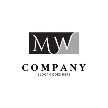 Initial Letter MW Icon Vector Logo Template Illustration Design 스톡 일러스트