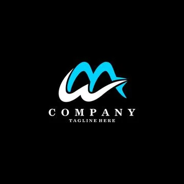 Initial letter MW logo design vector Stock Illustration