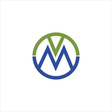 Initial letter MW logo or WM logo vector design template Stock Illustration