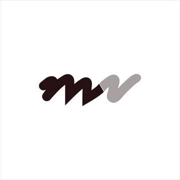 Initial letter MW logo or WM logo vector design template Illustrazione stock