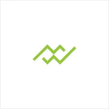 Initial letter MW logo or WM logo vector design template Illustrazione stock
