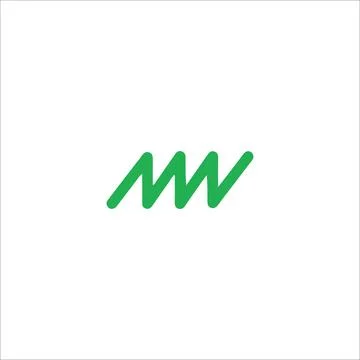 Initial letter MW logo or WM logo vector design template Stock Illustration