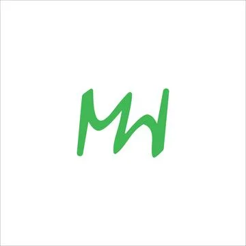 Initial letter MW logo or WM logo vector design template Stock Illustration