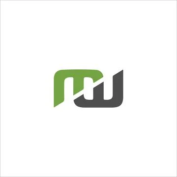Initial letter MW logo or WM logo vector design template Stock Illustration