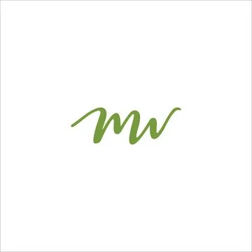 Initial letter MW logo or WM logo vector design template Illustrazione stock