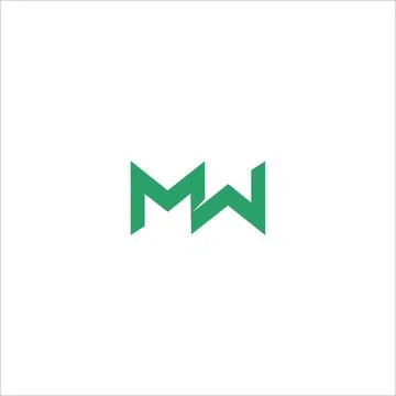 Initial letter MW logo or WM logo vector design template Stock Illustration