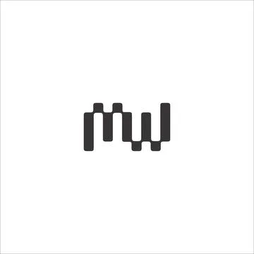 Initial letter MW logo or WM logo vector design template Stock Illustration