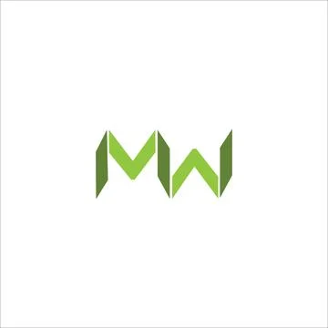 Initial letter MW logo or WM logo vector design template Stock Illustration