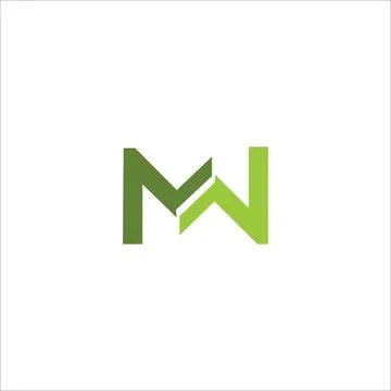 Initial letter MW logo or WM logo vector design template Stock Illustration