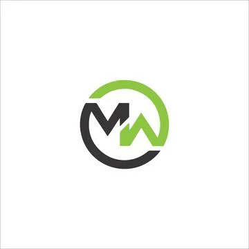 Initial letter MW logo or WM logo vector design template Stock Illustration