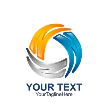 Initial letter N logo template colorful swirls design for business and compan Stock Illustration