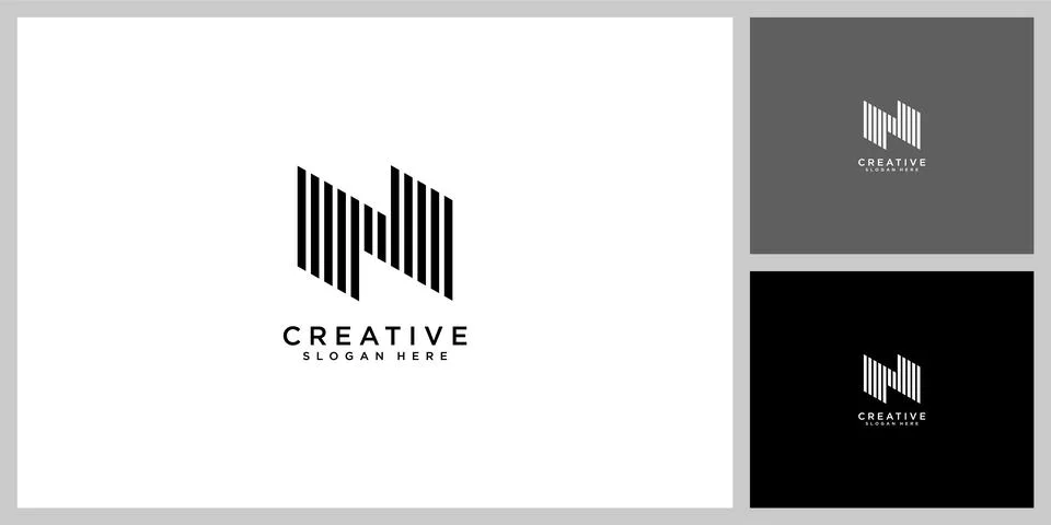 Initial letter n logo vector design Illustrazione stock