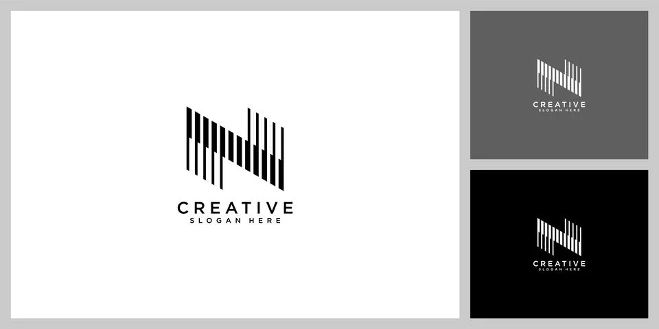 Initial letter n logo vector design Stock Illustration
