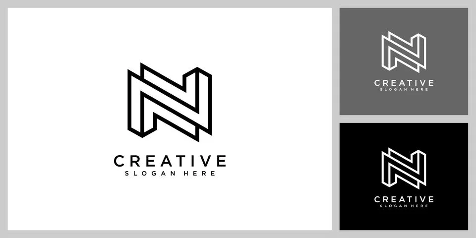Initial letter n logo vector design Stock Illustration