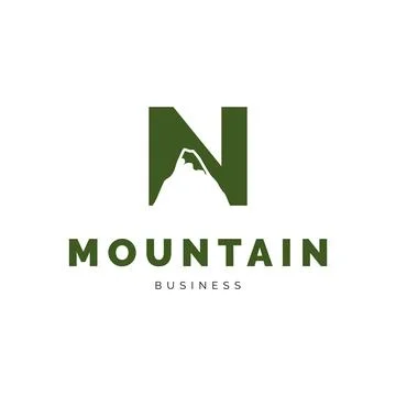 Initial letter N mountain icon logo design inspiration Stock Illustration