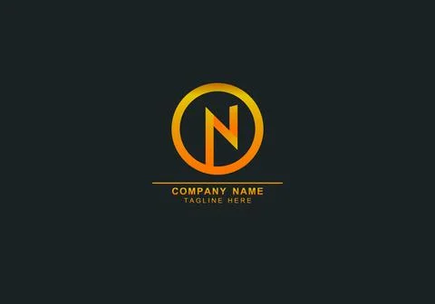 Initial letter N or N O modern, abstract, 3D, minimal and gradiant fill logo Stock Illustration