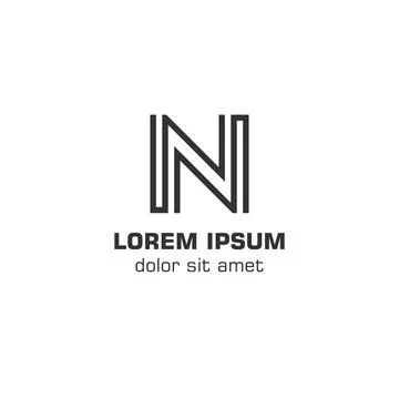 Initial letter N simple logo Stock Illustration