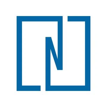Initial letter n square icon logo design template 库存插图