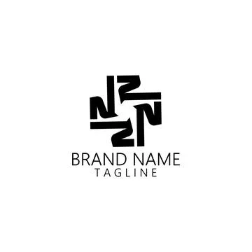 Initial letter N square logo design vector Stock Illustration