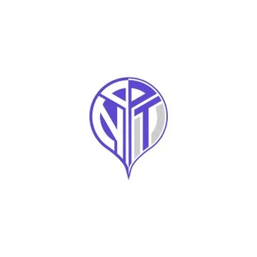 Initial letter N T Modern and unique location design Stock Illustration