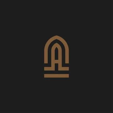 Initial letter A NA logo design Stock Illustration