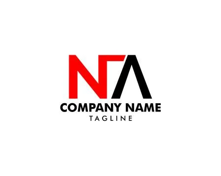 Initial Letter NA Logo Template Design Stock Illustration