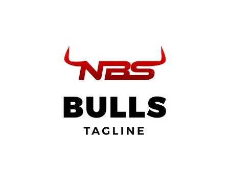 Initial Letter NBS with Bulls Design Logo Vector Graphic Branding Letter El.. Stock Illustration