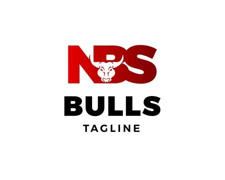 Initial Letter NBS with Bulls Design Logo Vector Graphic Branding Letter El.. Stock Illustration