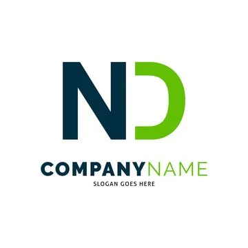 Initial Letter ND Icon Vector Logo Template Illustration Design 스톡 일러스트